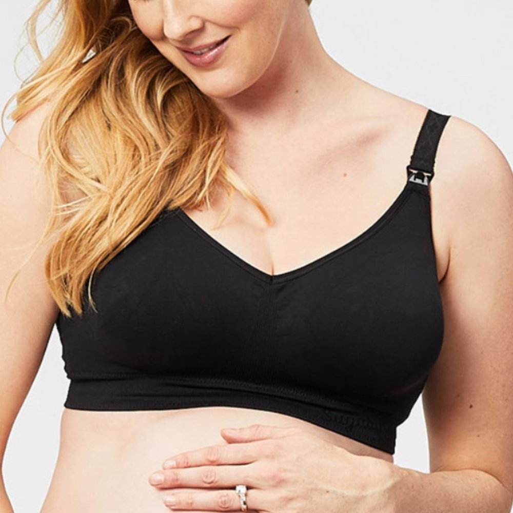 Cake Maternity XL Popping Sugar Candy Maternity & Nursing Bralette (G - K) Black